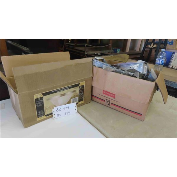 New Old Stock Single Wall Light , Box of Joist Hangers 