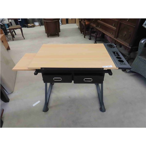 Modern Desk 27'' x 38'' x 24'' Plus Pull Out with Tilt Top 