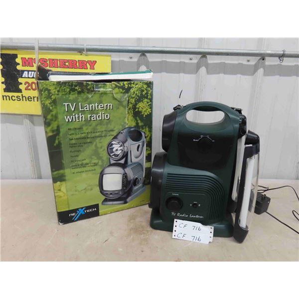 TV Lantern with Radio - Damage on Flashlight, Pictured 