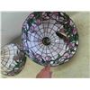 Image 7 : 2 Stained Glass Light Fixtures - Base Diameter 16 1/2'' 