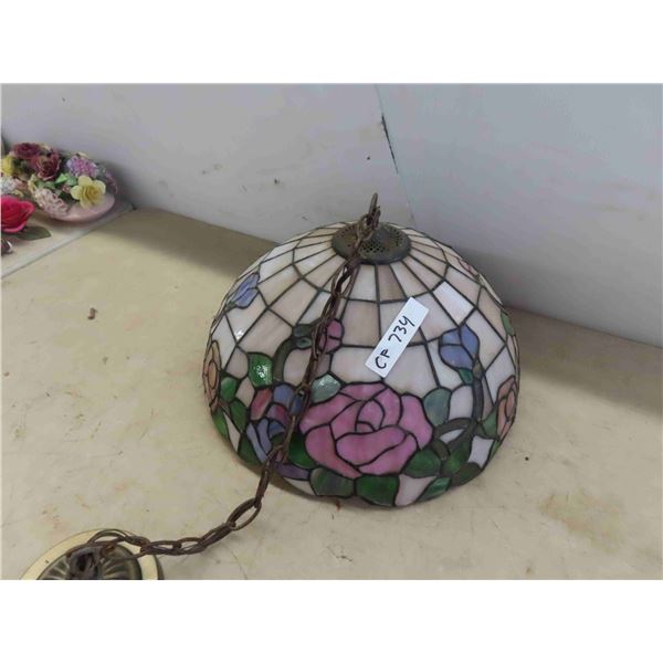 Stained Glass Light Fixture 16 1/2'' Across