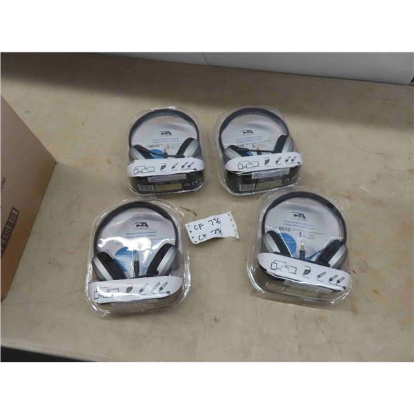 4 New Cyber Acoustics Universal Stereo Headsets 