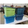 Image 1 : 4 Storage Totes All with Lids 