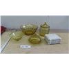 Image 1 : Amber Coloured Glass, Depression Glass (Damage 