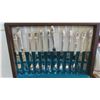Image 2 : Flatware, Fancy Serving Cutlery with Wood Case 