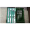Image 5 : Flatware, Fancy Serving Cutlery with Wood Case 