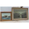 Image 1 : 2 Framed Oil Paintings on Canvas - Larger Measures 42 1/2'' x 30'' 