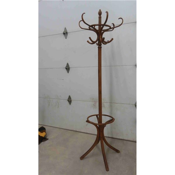 Wood Coat Tree 74'' Tall 