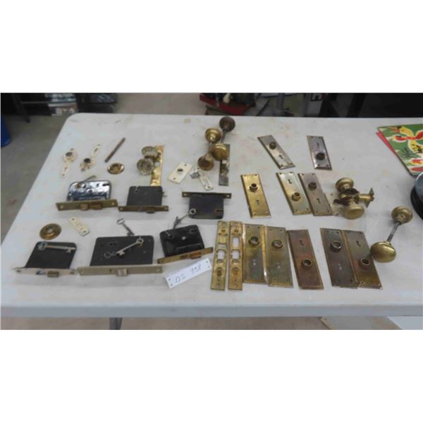 Vintage Hardware: Door Knobs with Face Plates , Locks