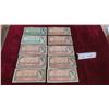 Image 1 : (10) 1954 Canadian Bills : (8) $2 Bills , (2) $1 Bills 