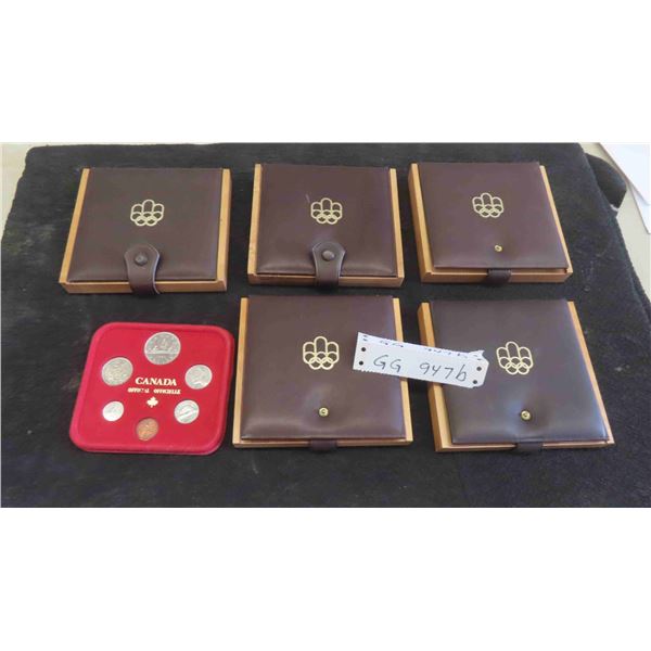 (7) Canadian Coin Sets with 5 Cases : 1981, 1983, 1984, 1985 
