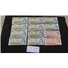 Image 1 : (12) Canadian Bills 1973/74 : (2) $2 Bills , (10) $1 Bills