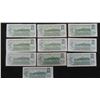 Image 3 : (12) Canadian Bills 1973/74 : (2) $2 Bills , (10) $1 Bills