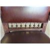 Image 7 : 2 Gorgeous Peg and Ball Lion Head Leather 1/4 Cut Oak Arm Chairs 