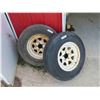 Image 1 : 2 Trailer Tires ST225/75 R15 & 5 Hole Rims 