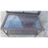 Image 3 : Patio Set : Coffee Table with Glass Top , Love Seat with Cushions 