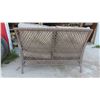 Image 6 : Patio Set : Coffee Table with Glass Top , Love Seat with Cushions 