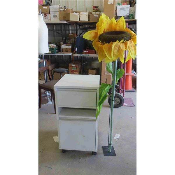 Movable Cabinet with File Drawer 15'' x 15 1/2'' x 28 1/2'' , Sunflower 48'' Tall 