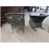 Image 9 : 2 Vintage Wicker Chairs (1) Rocker