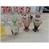 Image 1 : Hand Painted Cocktail Glasses , Vintage Glassware