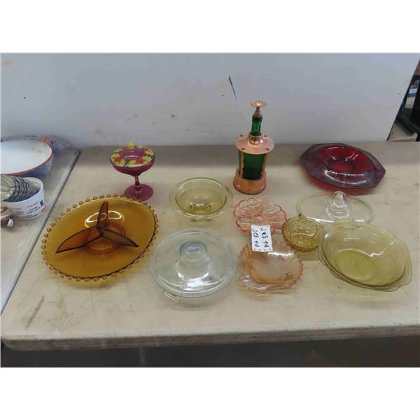 Coloured Glass , Depression Glass , Plus 