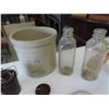 Image 2 : Medalta 2 Gallon Crock , Milk Bottles , Butter Stamps , Pickle Crock 