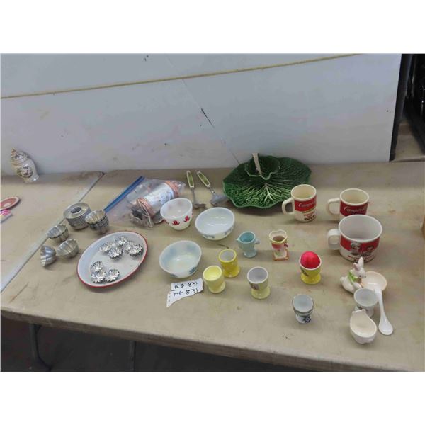 Icing Maker , Campbell Soup Mugs , Baking Items , Fireking , Egg 