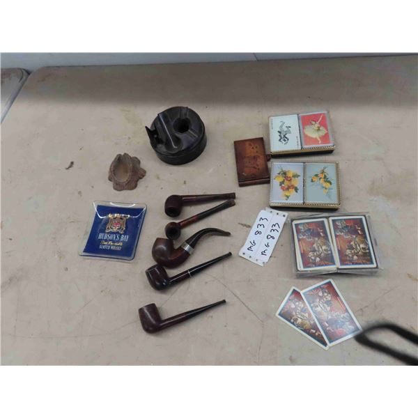 5 Pipes , Hudson Bay Ashtray , Playing Cards , Plus 