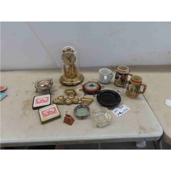 Anniversary Mantle Clock , Stamp Design Coasters , Steins , 