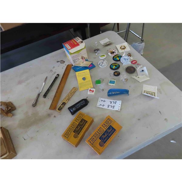 Pinball Buttons , Key Chains , Rulers , Plus 