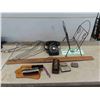 Image 1 : Vintage Yard Stick, Desk Phone , Sock Forms, Magazine Rack & More 