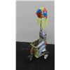 Image 3 : Vintage Tin Wind Up Elephant on Scooter 6'' x 3 1/2'' x 10 1/2''