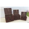 Image 2 : Nesting Boxes Largest is 12'' x 10'' x 10 1/2'' , 2 New Old Stock Lamps Glitter & 