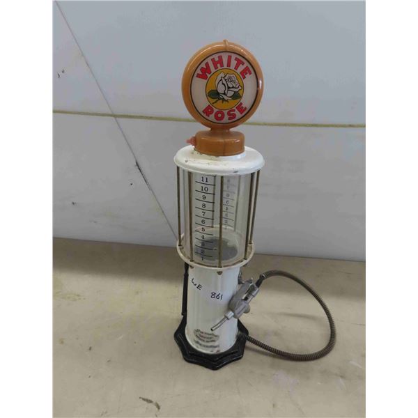 White Rose Bowser-Style Decanter 21'' Tall 