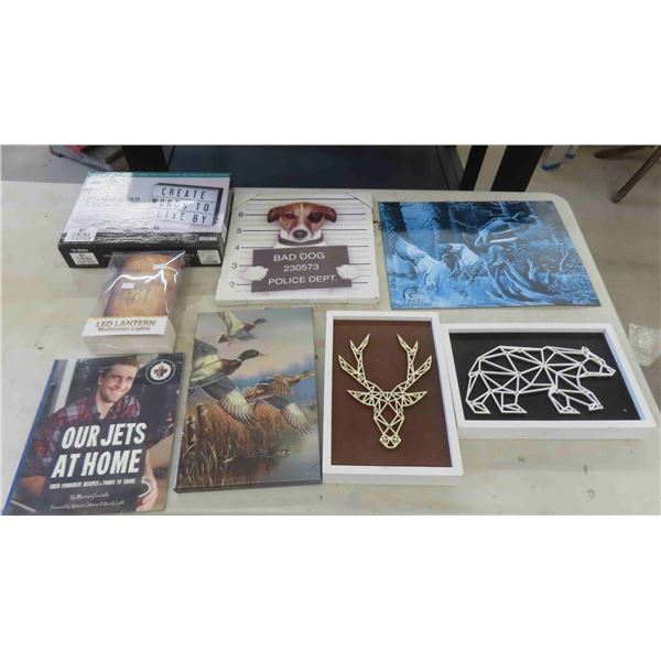 Various Wall Art Including Metal Ducks Unlimited Picture 16'' x 12'' , New 