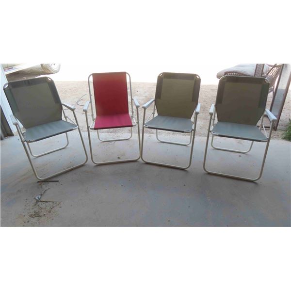4 Fold Up Lawn Chairs 