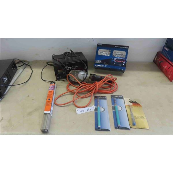 Battery Charger , Trouble Light , Electrodes , New Driving Light Kit , Pencil 