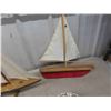 Image 2 : Mantle Sail Boat , Sail Boat Carving , Coconut Carved Bird Feeder/Planter , 