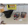 Image 1 : Coal Pail , 2 Spiderman Ice Buckets , Pepsi and Coke Bottle 