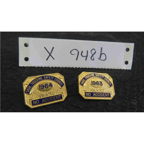 (2) Pins : 1963 & 1964  Saskatchewan Trucking 