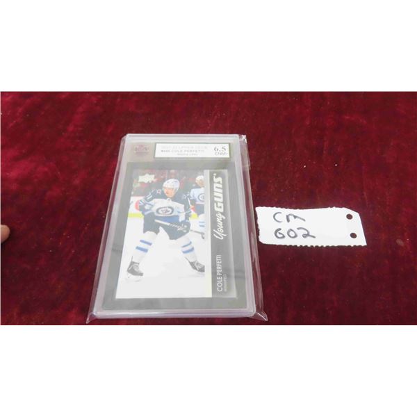 Graded Cole Perfetti Winnipeg Jets Young Guns Rookie Card