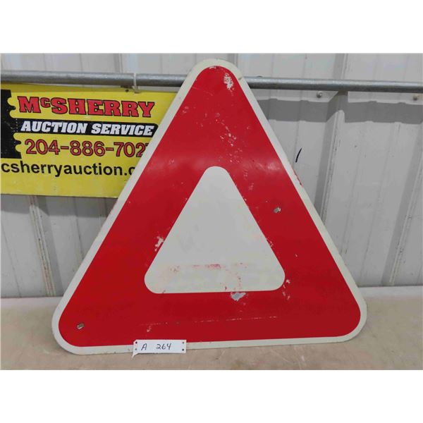 Metal Yield Sign 26'' x 23'' 