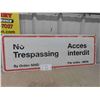 Image 1 : No Trespassing Metal Sign 35'' x 12 1/2'' 