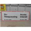 Image 4 : No Trespassing Metal Sign 35'' x 12 1/2'' 