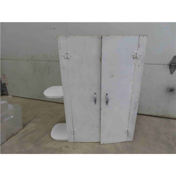 Wood Cabinet with Side Shelf 32'' x 10 1/2'' x 36'' H 