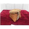 Image 3 : Antique First Nations Miniature Birch Bark Basket with Lid 5'' Tall x