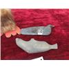 Image 5 : 2 Vintage Inuit Soapstone Carvings (Loon Has Original Makers Tag)  Both