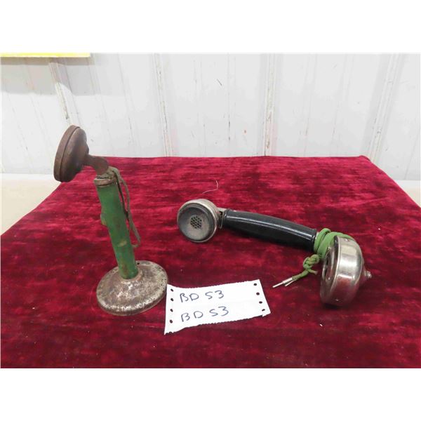 Antique Telephone Lot: Toy Metal Candlestick Telephone , 1907 Western 