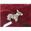 Image 1 : Antique Metal Toy Donkey with Mohair Fur - Squeeze Handle Legs and Ears Move 