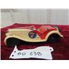 Image 3 : Vintage Made in Japan Bandai Tin Toy Friction Race Car, Rear End of Car Reads '